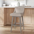 thumbnail image 7 of HH2 Home Upholstered Tapered Back Wood Adjustable Height Swivel Bar Stool, 7 of 19