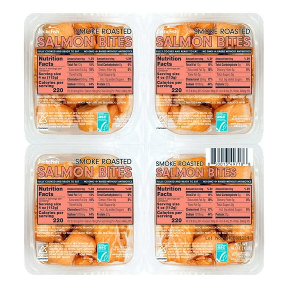 ArcticFish Farm Raised Smoke Roasted Salmon Bites, 16 oz.