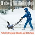 thumbnail image 5 of Westinghouse 20 Inch Wide Walk Behind Corded Electric Snow Blower + Dual LED Lights / Powerful 1800 Watt Motor, 5 of 12