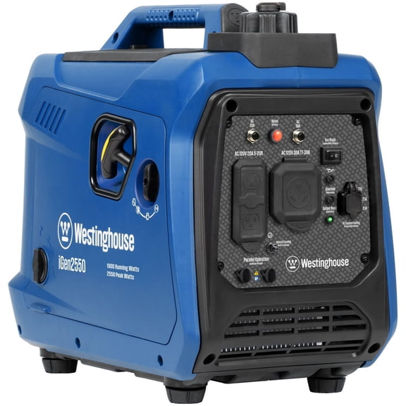 Westinghouse 2550 Watt Gas Powered Inverter Generator with Recoil Start and Quiet Technology
