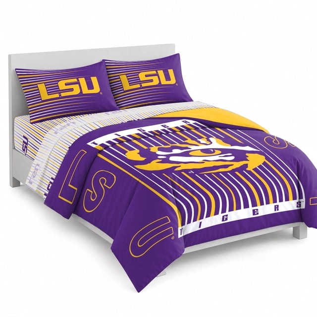 Logo Brands LSU Tigers Bed-In-A-Bag Set