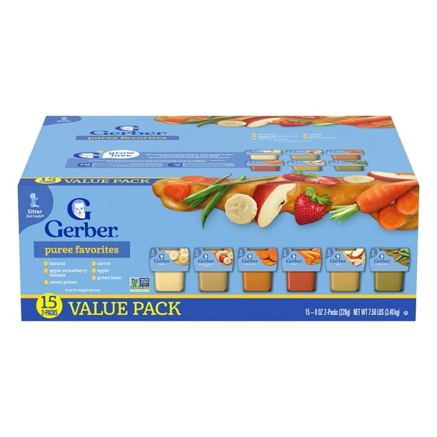 Gerber 2nd Foods Fruit Veggie Variety Pack, 30 ct