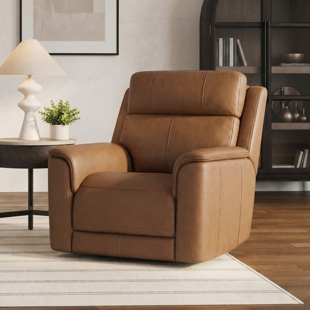 Society Den Walker Power Motion Recliner with Power Headrest and Lumbar