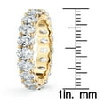 thumbnail image 4 of Lab Created White Sapphire Eternity Band in 14K Gold, 4 of 9