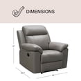 thumbnail image 6 of Manhattan 3-Piece Top-Grain Leather Reclining Set, 6 of 19