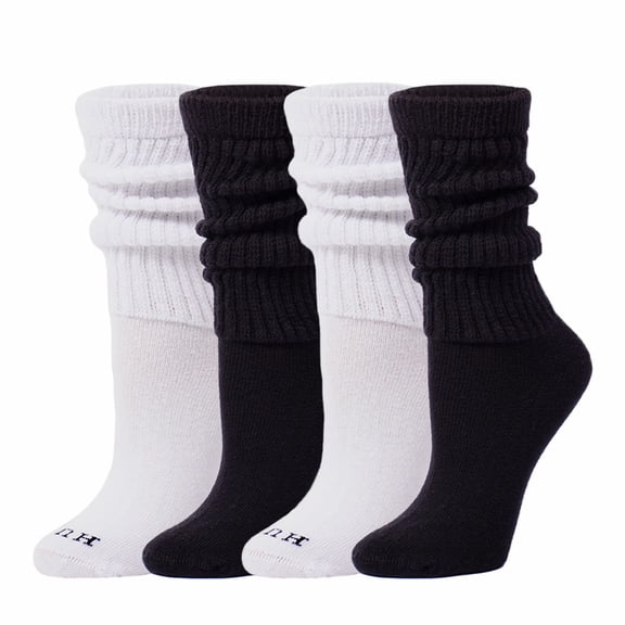 HUE 4PK Women's Slouch Sock