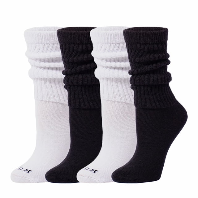 HUE 4PK Women's Slouch Sock