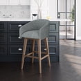 thumbnail image 7 of HH2 Home Upholstered Barrel Back Wood Adjustable Height Swivel Bar Stool, 7 of 19