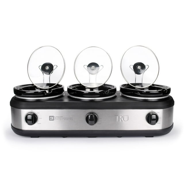 TRU Triple Slow Cooker Buffet Server Set (Assorted Colors)