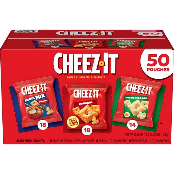 Cheez-It Baked Snack Crackers Variety Pack, 50 pk.