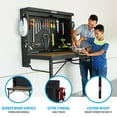 thumbnail image 5 of Lifetime Wall-Mounted Powder-Coated Folding Work Table, 5 of 12