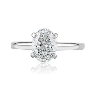 Lab Created Oval Cut Diamond Solitaire Ring
