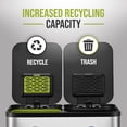 thumbnail image 2 of Simpli-Magic 16 Gallon (30L x 30L) Dual Compartment Step Trash Can, Multiple Colors – Kitchen Garbage Can with Slow-Close Lids – Waste & Recycling Bins, Odor Control, Hands-Free, Easy to Clean, 2 of 10