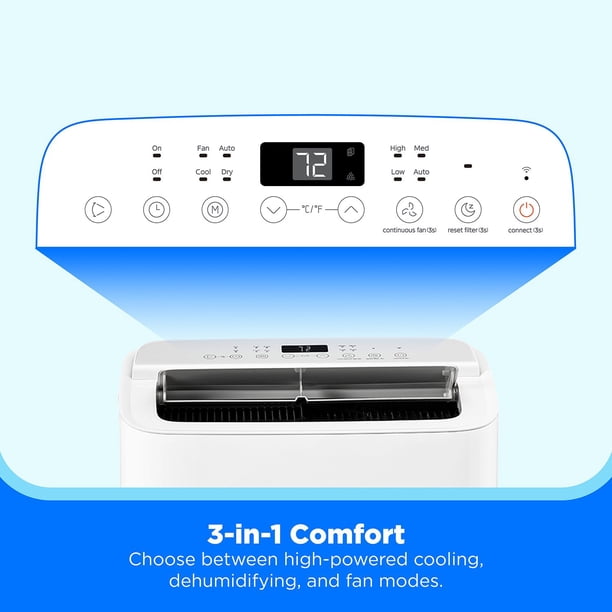 Midea 8,000 DOE, 12, 000 BTU ASHRAE SmartCool Portable Air Midea 8,000 DOE, 12, 000 BTU ASHRAE SmartCool Portable Air