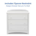 thumbnail image 7 of Delta Children Perry 3 Drawer Dresser with Changing Top and Interlocking Drawers, Choose Color, 7 of 14