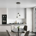 thumbnail image 3 of Hunter Cypress Grove Glass 3 Light Pendant Light Fixture, Round Cluster and Linear Cluster, 3 of 9