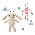 thumbnail image 2 of Jumbo Plush Bunny Dog Toy with TPR Ball & Rope, 2 of 5