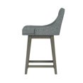 thumbnail image 15 of HH2 Home Upholstered Tapered Back Wood Adjustable Height Swivel Bar Stool, 15 of 19