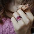 thumbnail image 6 of Cushion Cut Multi-Gemstone Cluster Ring in Sterling Silver, 6 of 6