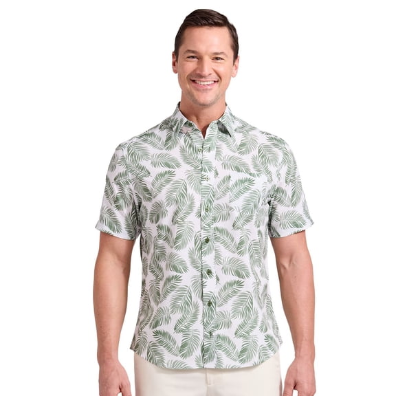 Nick Graham Men's Performance Short Sleeve Woven Sport Shirt