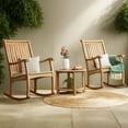 thumbnail image 4 of Cambridge Casual Salinas Teak Wicker Rocking Chair, 4 of 8
