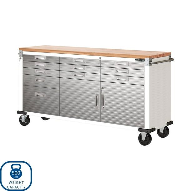 Seville Classics UltraHD 11 Drawer Rolling Workbench, 77