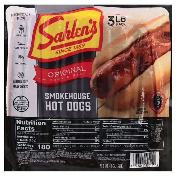 Sahlen's Grilled Franks 3 lbs. - Samsclub.com