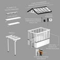 thumbnail image 14 of Backyard Discovery 9' x 6' Traditional Cedar Greenhouse in White - DIY, 14 of 15