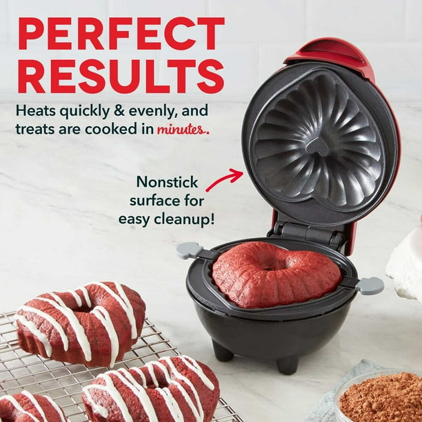 Dash Heart Treat Maker Set of 2, Mini Heart Bundt Cake Maker