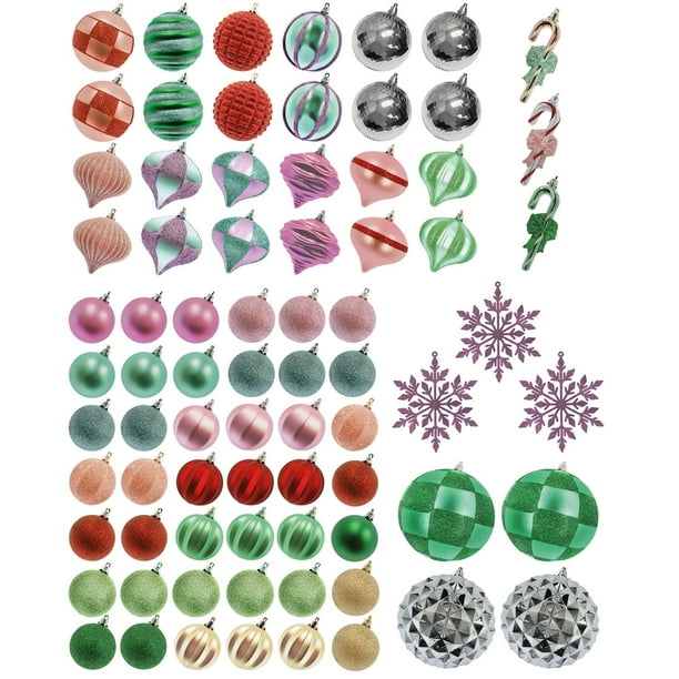 Member's Mark Shatterproof Ornament Collection, 76 pcs.