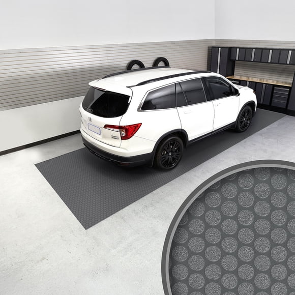 G-Floor 8.5' x 22' Slate Grey Garage and Utility Flooring - Small Coin