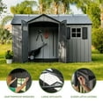 thumbnail image 3 of Lifetime 12.5' x 8' Outdoor Storage Shed, Gray, 3 of 12