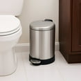 thumbnail image 6 of GLAD 1.2 Gallon Round Small Space Stainless Steel Trash Can with Soft Close Lid Step Can, 6 of 6
