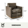 thumbnail image 3 of Member's Mark Modern Classic Leather Swivel Chair, Assorted Colors, 3 of 9