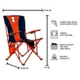 thumbnail image 3 of Logo Brands Illinois Fighting Illini Hard Arm Chair, 3 of 6