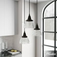 thumbnail image 1 of Hunter Cypress Grove Glass 3 Light Pendant Light Fixture, Round Cluster and Linear Cluster, 1 of 9
