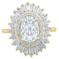 thumbnail image 2 of 3.46 CT.T.W. Oval Baguette & Round Cut Lab Created Diamond Ring in 14K Gold, 2 of 10