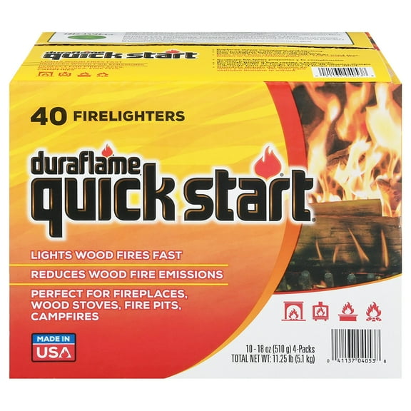 Duraflame Quick Start Wood Fire Starter, 40-Pack Case