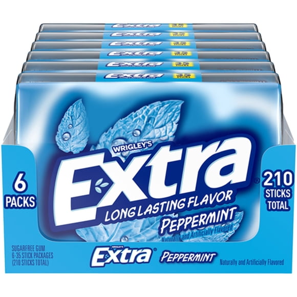 Extra Peppermint Sugar Free Chewing Gum, 35 pcs., 6 ct.