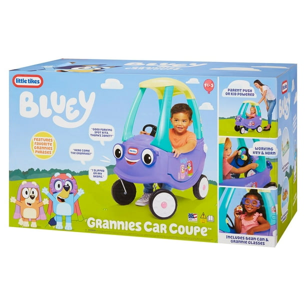 Little Tikes Bluey Grannies Car Cozy Coupe with Accessories