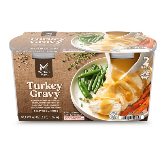 Member's Mark Homestyle Turkey Gravy, Refrigerated, 2 pk., 48 oz.