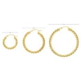 thumbnail image 5 of Kissing Hearts Hoop Earrings in 14K Gold, 5 of 5