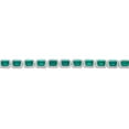 thumbnail image 2 of Emerald Cut Lab Created Gemstone Halo Tennis Bracelet in Sterling Silver, 2 of 5