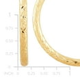thumbnail image 3 of Crystal Cut Round Hoop Earrings in 14K Gold, 3 of 6