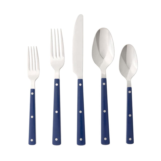 Member's Mark 20-Piece Colored Handle Flatware Set, 18/10 Stainless Steel