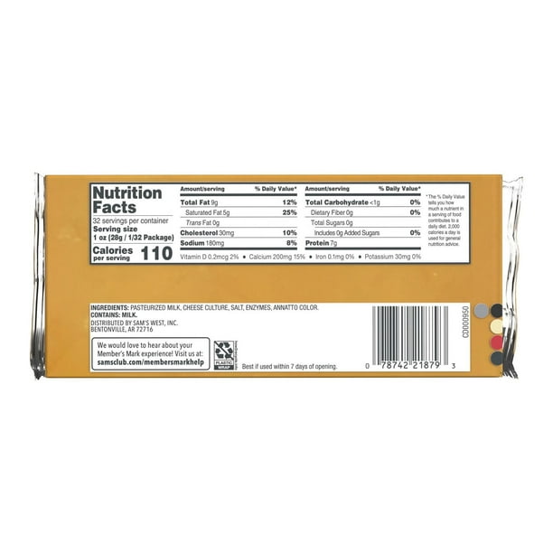 Member's Mark Extra Sharp Cheddar Cheese Block (2 lbs.) - Samsclub.com