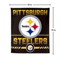 thumbnail image 7 of Logo Brands Pittsburgh Steelers 60"x70" Super Plush Blanket, 7 of 7