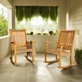 thumbnail image 3 of Cambridge Casual Salinas Teak Wicker Rocking Chair, 3 of 8