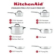 thumbnail image 2 of KitchenAid 9-Piece 5-Ply Clad Stainless Steel Cookware Set, 2 of 10