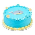 thumbnail image 1 of Blue Whales 10" Double Layer Cake, 1 of 1
